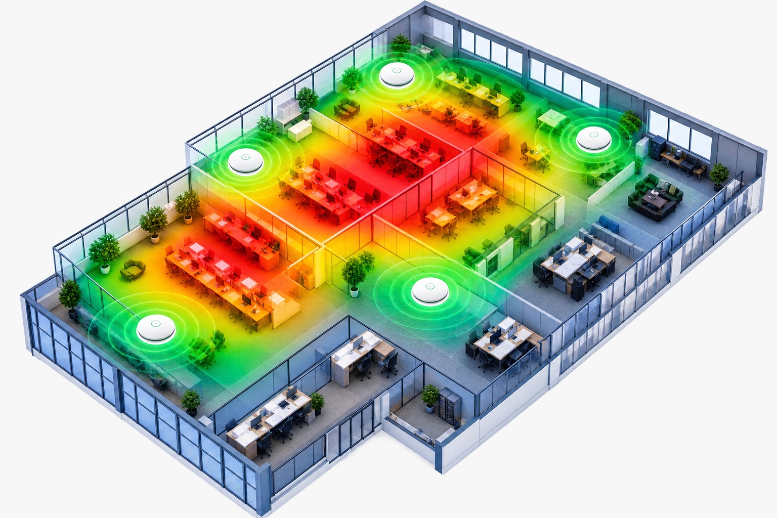 3D Office Wi-Fi Heatmap